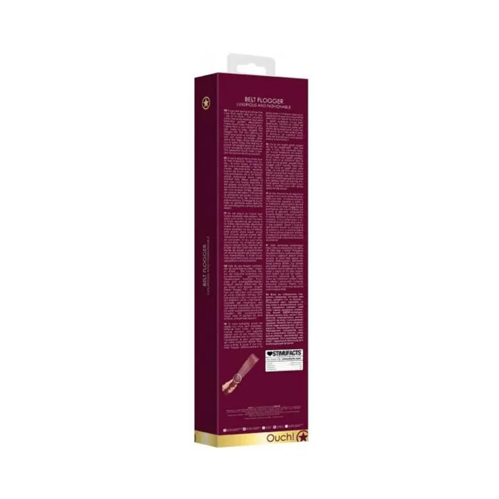 Fairvillacom Ouch Halo Belt Flogger Burgundy Couples