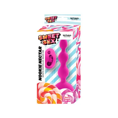Fairvillacom Sweet Sex Nookie Nectar Beads Vibe wRemote Magenta Anal