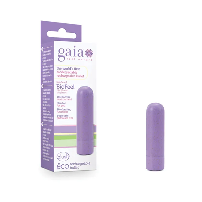 Fairvillacom Vibrators Blush Gaia Eco Rechargeable Bullet Lilac