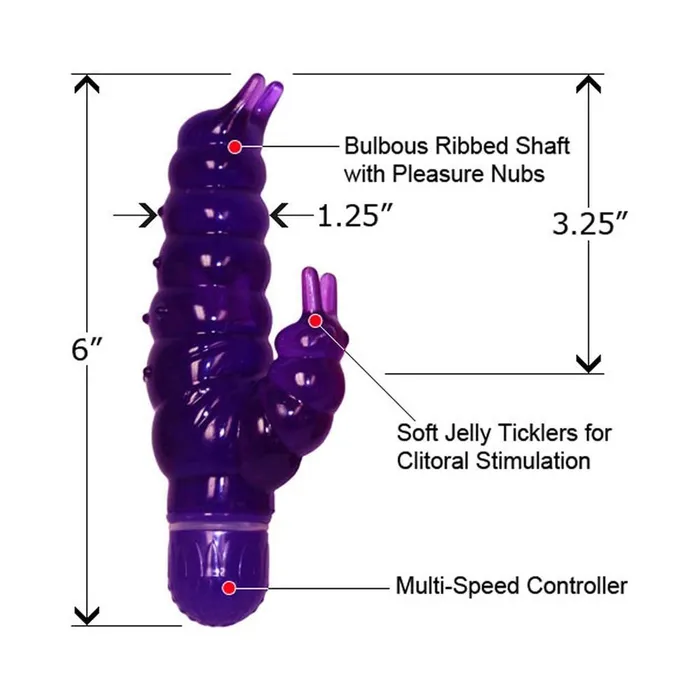 Fairvillacom Vibrators Buzzing Baby Caterpillar Purple Wp