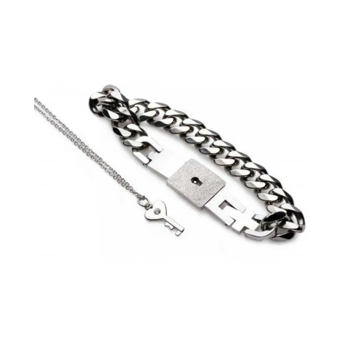 Fairvillacom Vibrators Chained Locking Bracelet and Key Necklace
