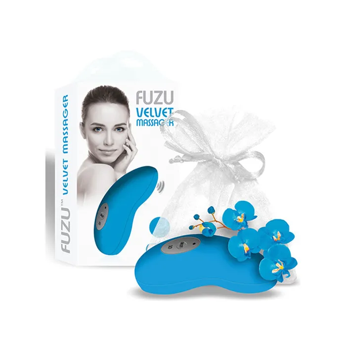Fairvillacom Vibrators Fuzu Vibrating Palm Massager Neon Blue