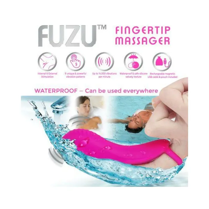 Fairvillacom Vibrators Fuzu Vibrating Rechargeable Fingertip Massager Pink