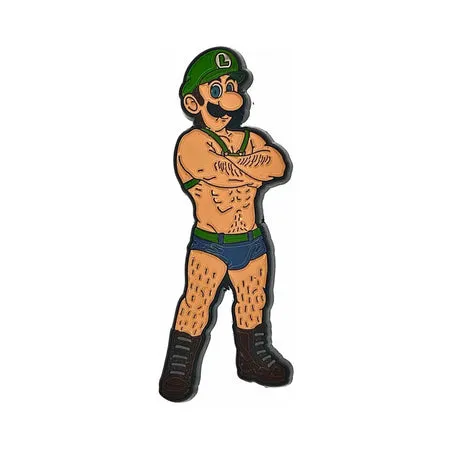Fairvillacom Vibrators Geeky Kinky Mustache Bro Enamel Pin