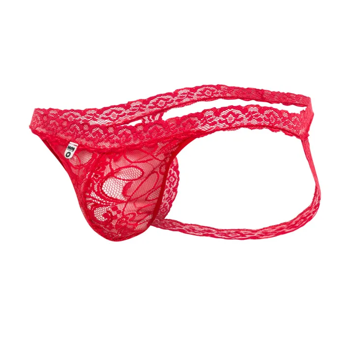 Fairvillacom Vibrators Lace Jockstrap Red SM
