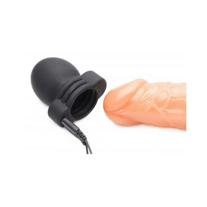 Fairvillacom Vibrators Lightning Hood EStim Penis Head Teaser Black