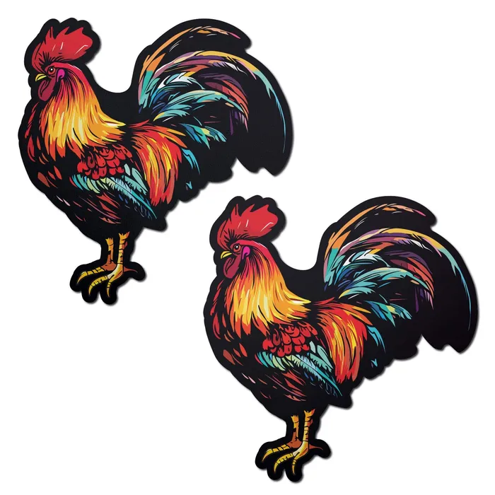 Fairvillacom Vibrators PASTEASE COLORFUL ROOSTER PASTIES
