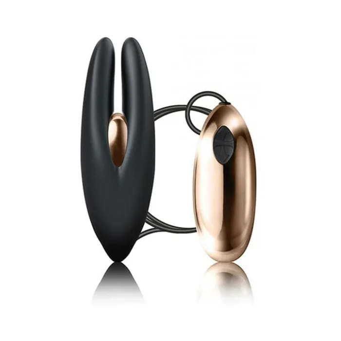 Fairvillacom Vibrators Rocks Off Mimosa Clitoral Vibrator Black Rose Gold