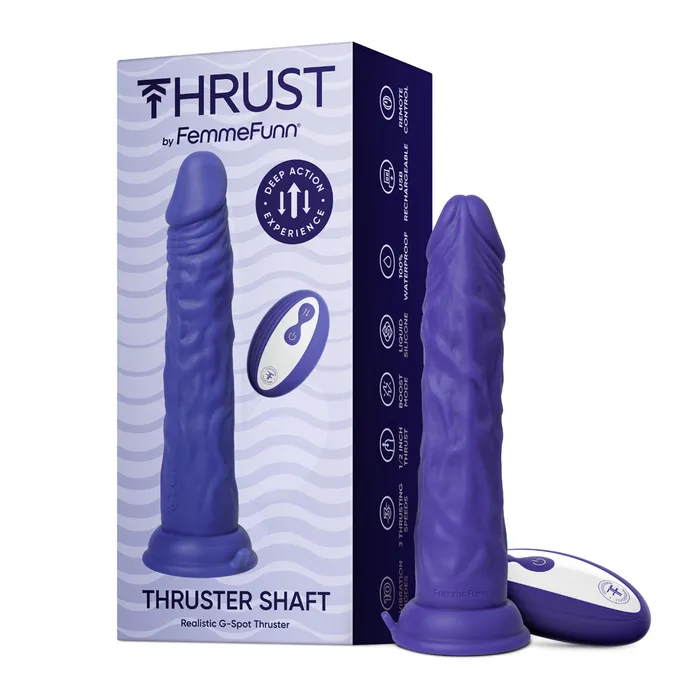 Fairvillacom Vibrators Thruster Shaft Dark Purple