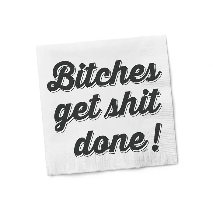 Fairvillacom Vibrators Twisted Wares Bitches Get Shit Done Napkins