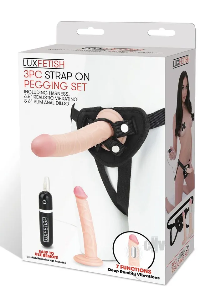 Female Sex Toys Fairvillacom Lux F Strap On Pegging Set 3pc