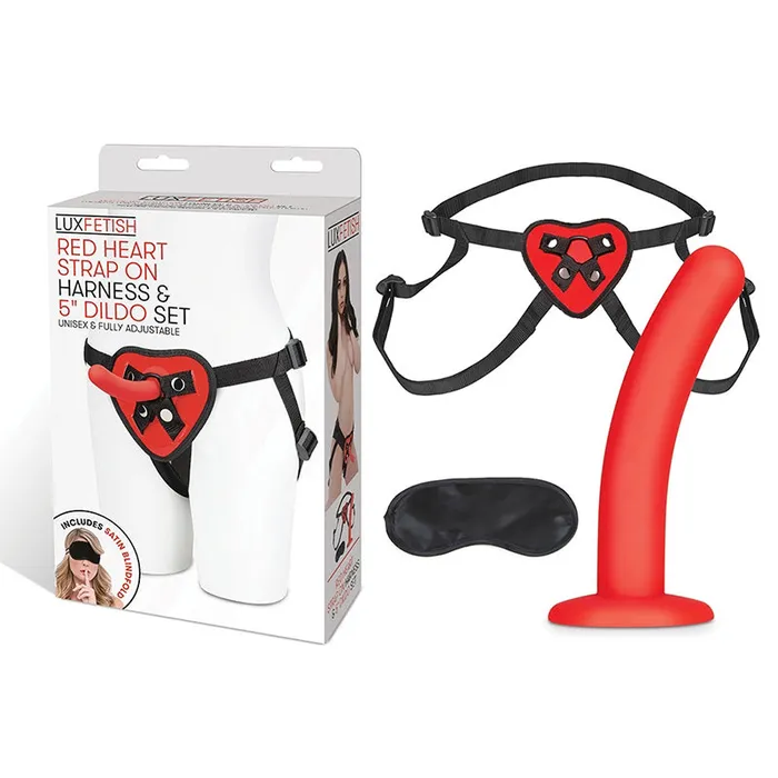 Female Sex Toys Fairvillacom Lux Fetish Red Heart On Harn 5in Dildo