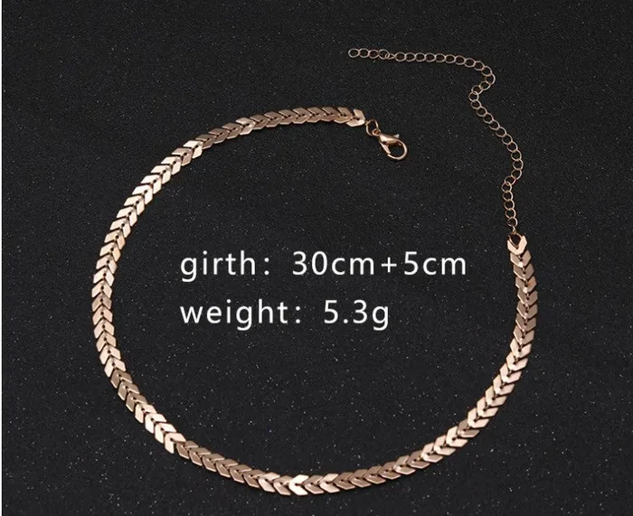 Female Sex Toys Shhhep Necklace choker Gold finish in Leaves design