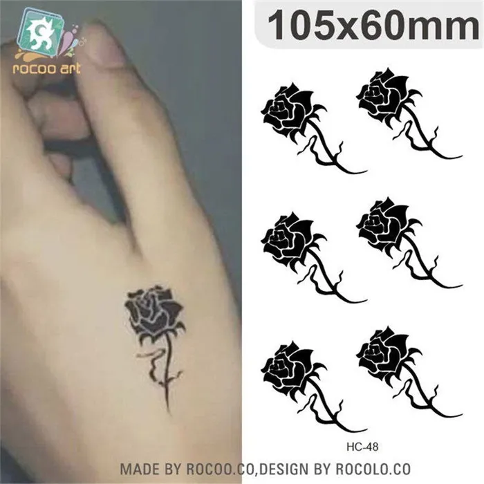 Female Sex Toys ShhhOb Body Art Sex waterproof temporary tattoos Black Rose Female Sex Toys ShhhOb Body Art Sex waterproof temporary tattoos Black Rose