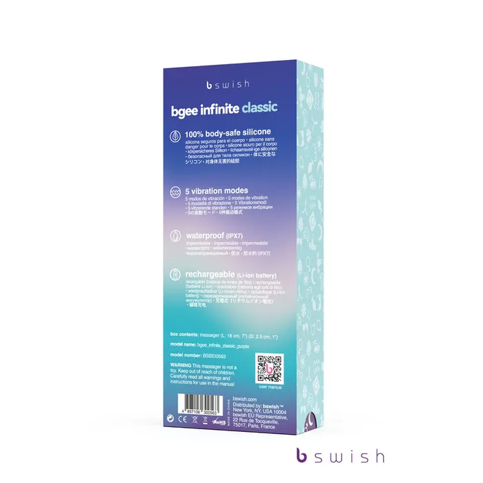 Female Sex Toys ShhhWndsr Bgee Infinite Classic 18 cm USB Rechargeable Vibrator Female Sex Toys ShhhWndsr Bgee Infinite Classic 18 cm USB Rechargeable Vibrator