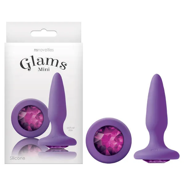 Glams Mini 84 cm 33 Butt Plug with Sparkling Gem ShhhWndsr Male Sex Toys