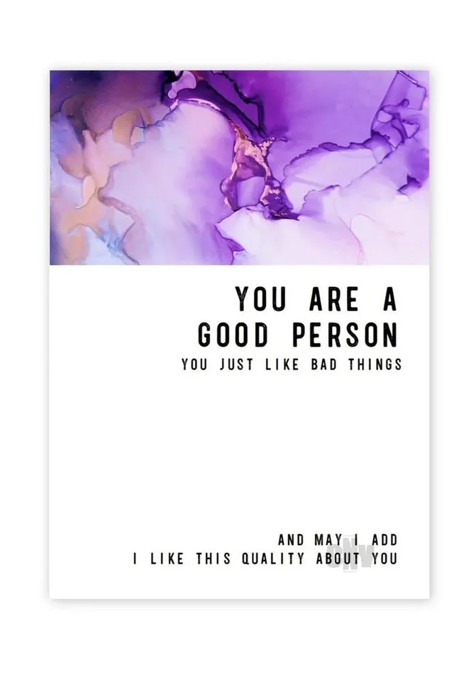 Good Person Bad Things Greeting Card Fairvillacom Vibrators