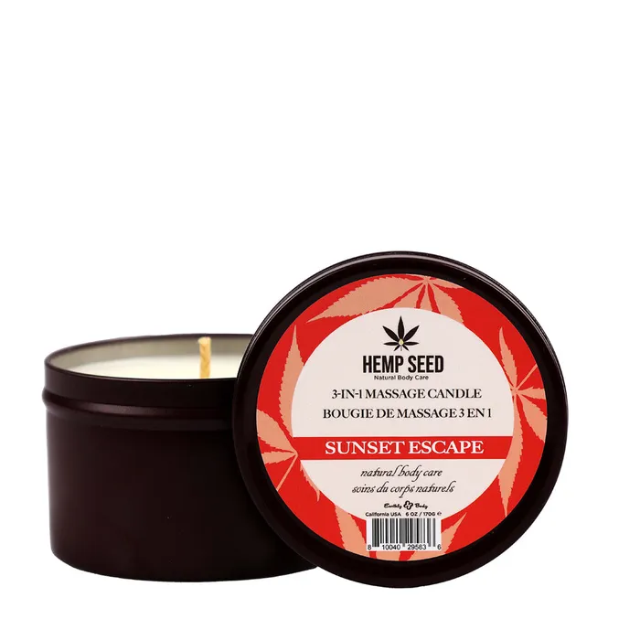 Hemp Seed 3In1 Massage Candle Sunset Escape 6 oz Fairvillacom Couples