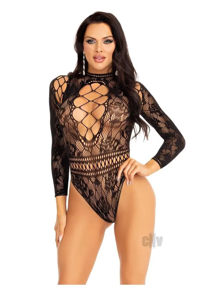 High Neck Lace Net Keyhole Suit Os Blk Fairvillacom Couples