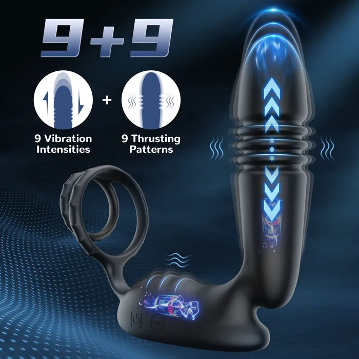 KERERO Male Sex Toys Willem App controlled Thrusting Prostate Massager with Vibration