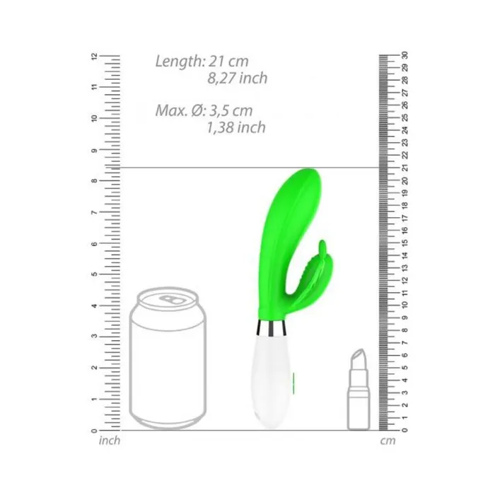 Luna Neon Alexios Ultrasoft Silicone Dual Stimulator Green Fairvillacom Female Sex Toys
