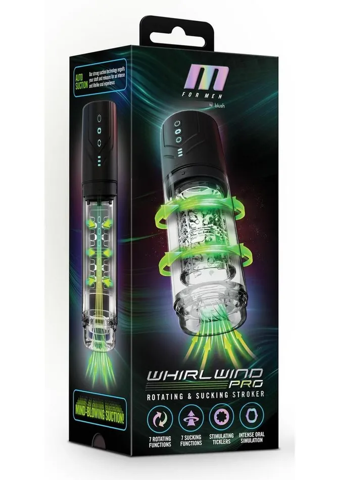 M For Men Whirwind Pro Black Blush Novelties Anal
