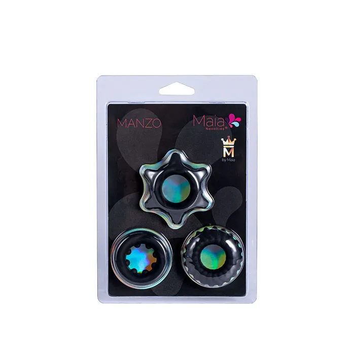 Maia MANZO Silicone Cock Rings Set of 3 ShhhWndsr Male Sex Toys