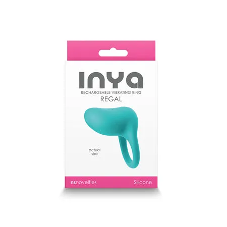 Male Sex Toys Fairvillacom INYA Regal Rechargeable Vibrating Ring Teal