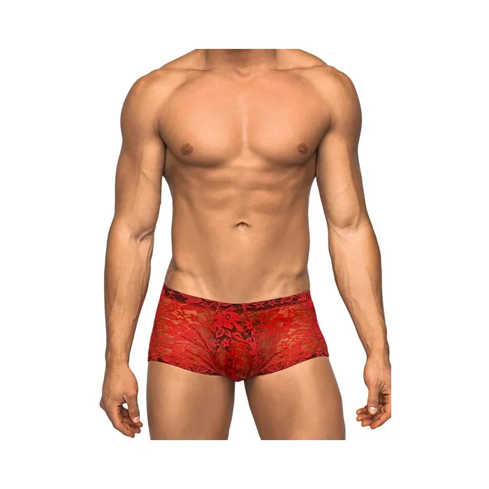 Male Sex Toys Fairvillacom Male Power Stretch Lace Mini Short Red Xlarge