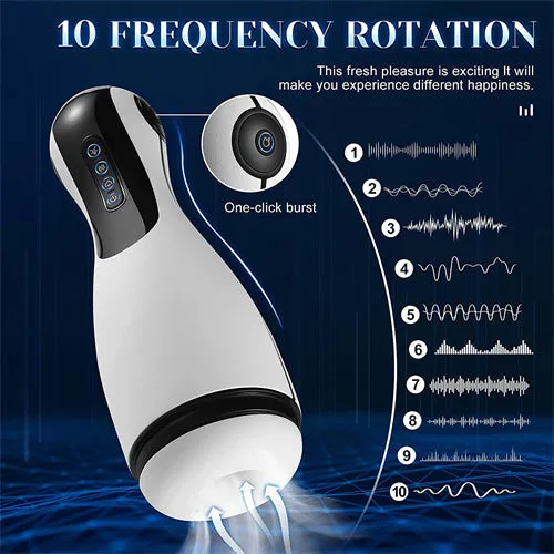 Male Sex Toys KERERO GoodNight Sucking Male Masturbator with Airbag Massaging Suction Vibration