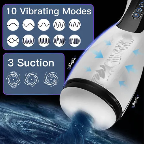 Male Sex Toys KERERO GoodNight Sucking Male Masturbator with Airbag Massaging Suction Vibration