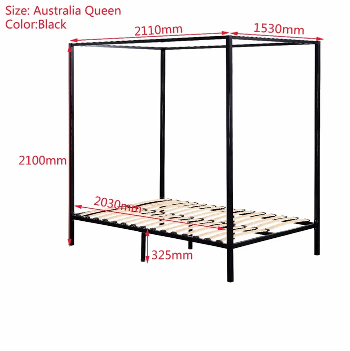 Male Sex Toys ShhhSof Steel Four Post bed frame Queen
