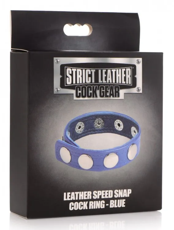 Male Sex Toys STRICT LEATHER COCK SPEED SNAP COCK RING BLUE Fairvillacom