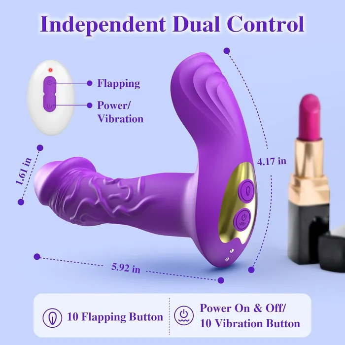 MOIAME Female Sex Toys Wearable Butterfly Flapping Vibrator Dildo MOIAME Female Sex Toys Wearable Butterfly Flapping Vibrator Dildo