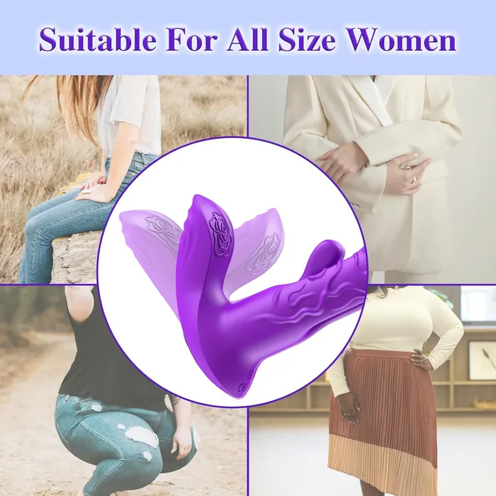 MOIAME Female Sex Toys Wearable Butterfly Flapping Vibrator Dildo MOIAME Female Sex Toys Wearable Butterfly Flapping Vibrator Dildo