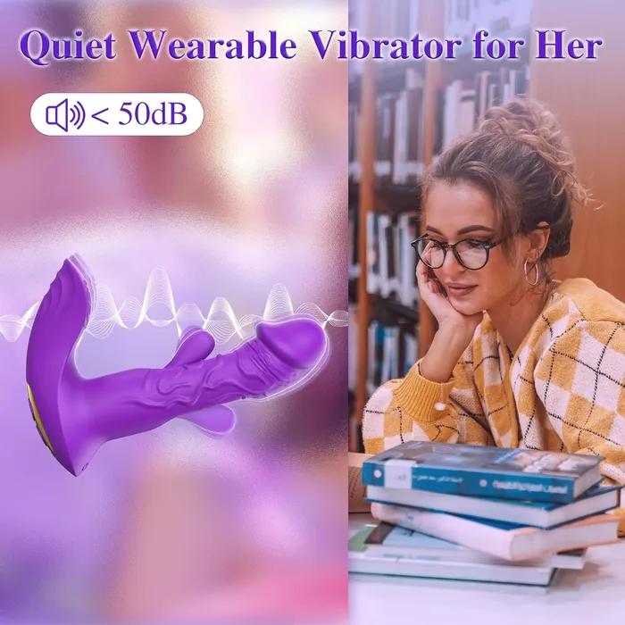 MOIAME Female Sex Toys Wearable Butterfly Flapping Vibrator Dildo MOIAME Female Sex Toys Wearable Butterfly Flapping Vibrator Dildo