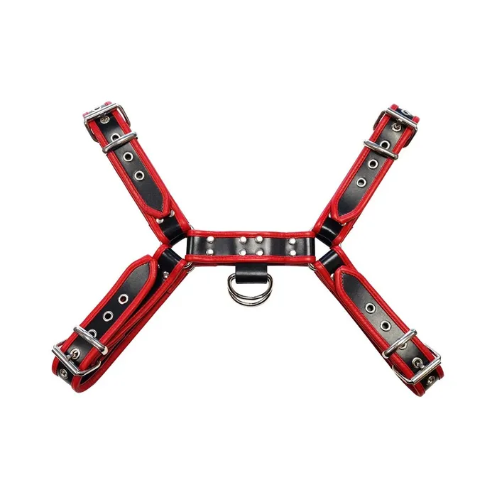 Oth Leather Harness Black With Red Accessories Size Extra Large Fairvillacom Mens Underwear