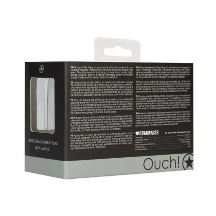 Ouch Large Diamond Butt Plug With Handle Black Fairvillacom Anal