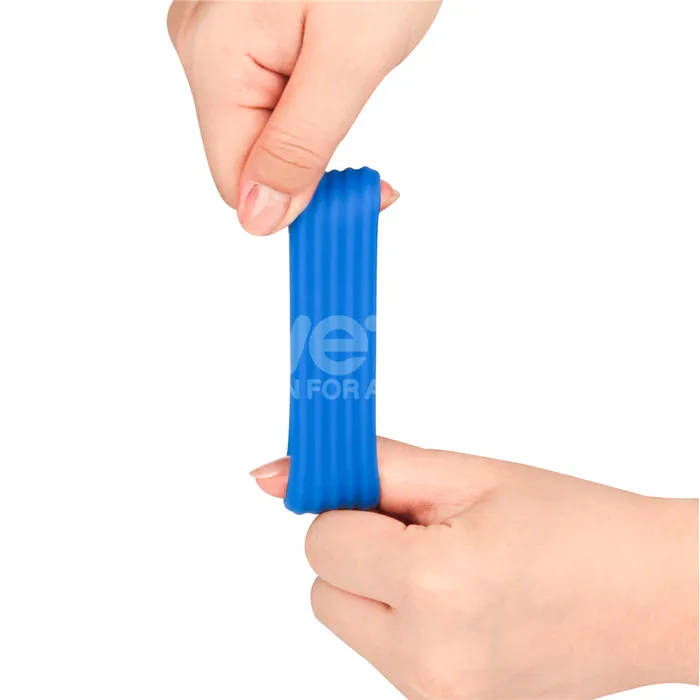 Pinnacle Pro Deep RibGrip Cock Ring Blue ShhhWndsr Male Sex Toys
