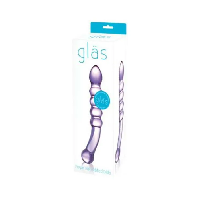 Purple Rain Ribbed Glass Dildo Fairvillacom Dildos