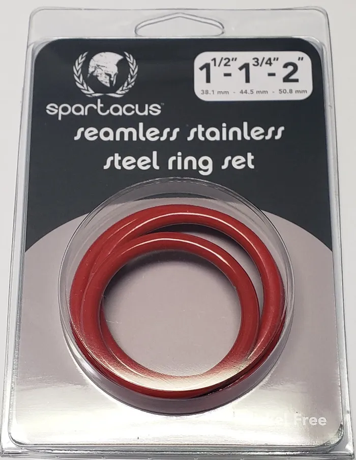 RED STAINLESS STEEL CRING SET 15 175 2 Fairvillacom Anal