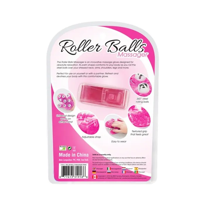 Roller Balls Massager Pink Massage Glove Fairvillacom Dildos