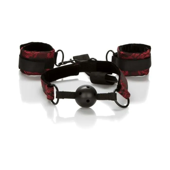 Scandal Breathable Ball Gag with Cuffs Fairvillacom Couples