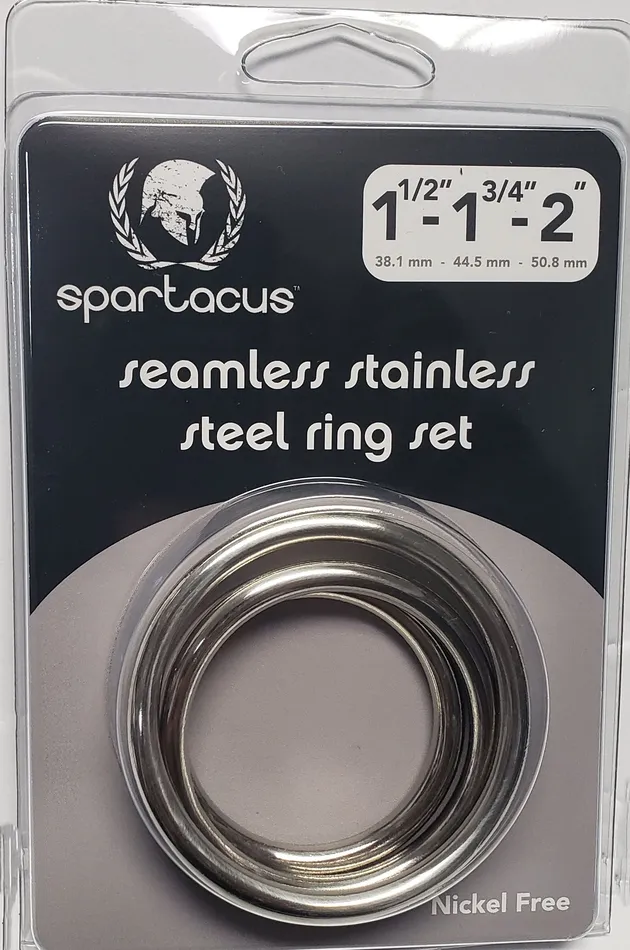 SEAMLESS STAINLESS STEEL C RING SET 15 175 2 Fairvillacom Male Sex Toys