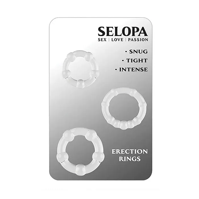 Selopa ERECTION RINGS 3 piece set Clear ShhhWndsr Anal