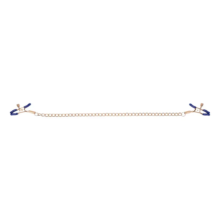 Sex Mischief Cougar Chained Nipple Clamps Gold Nipple Clamps with Cougar Chain ShhhWndsr Female Sex Toys