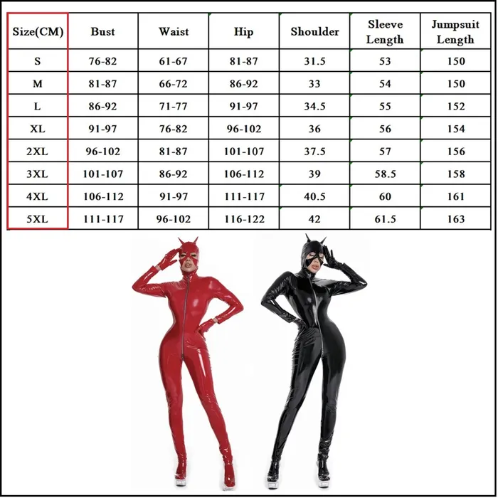 ShhhAE Anal Womens Sexy Catsuit Set with Mask RED