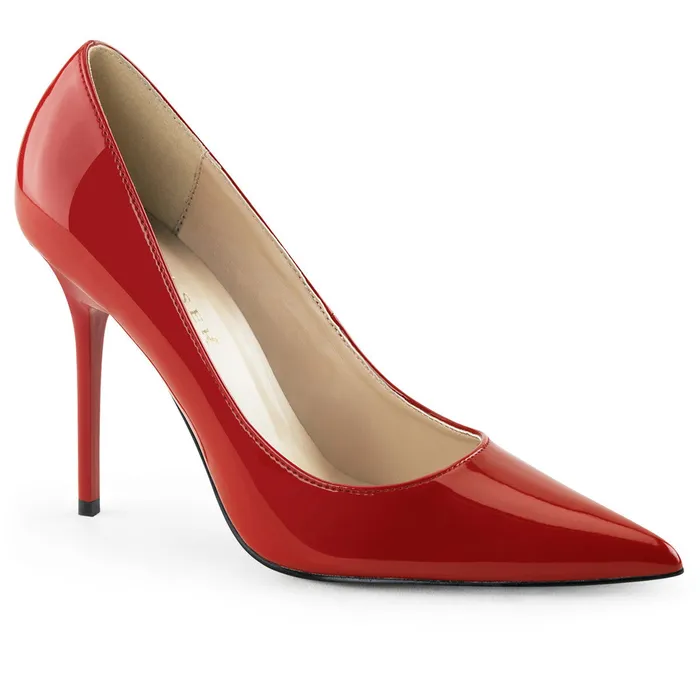 ShhhEFW Classique 20 Pump with 4 inch heel Red Patent Anal