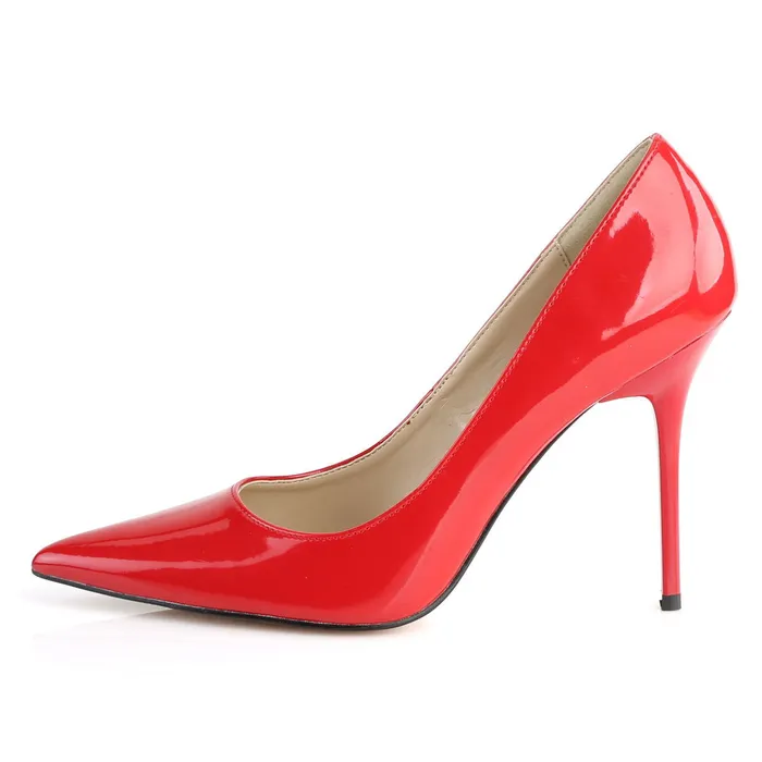 ShhhEFW Classique 20 Pump with 4 inch heel Red Patent Anal