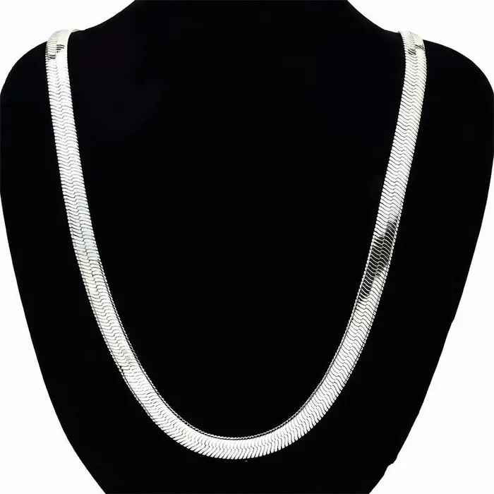 Shhhep Vibrators Necklace golden snake chain 1cm flat snake bone link